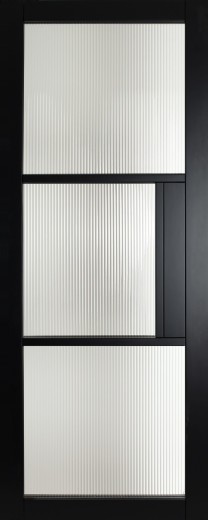 Berkeley Black Reeded Glass