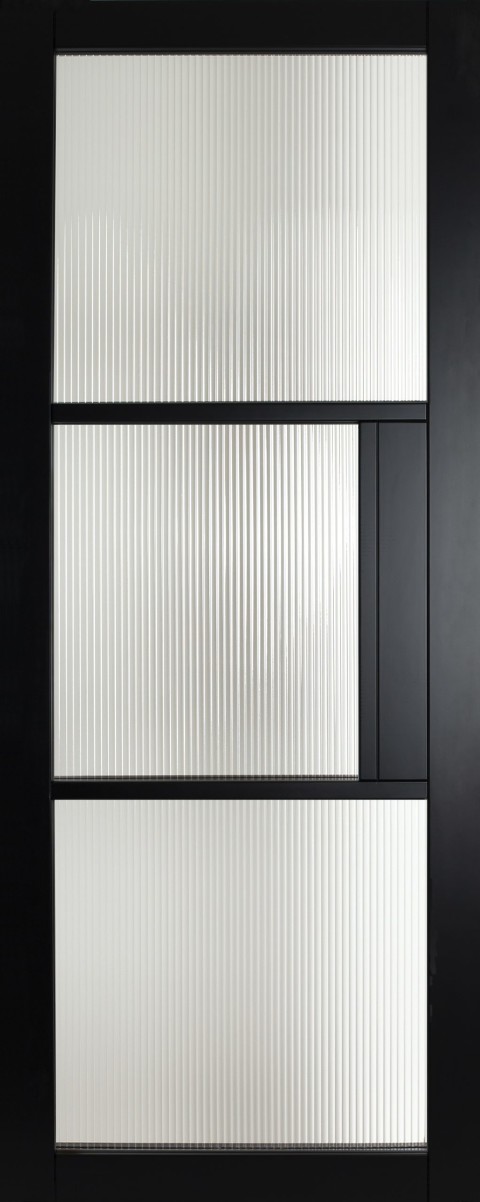 Berkeley Black Reeded Glass