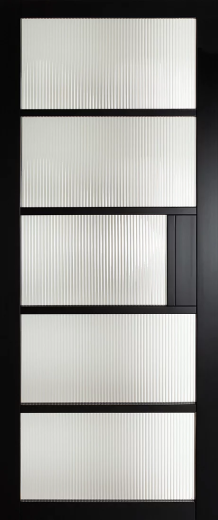 Mayfair Black Reeded Glass