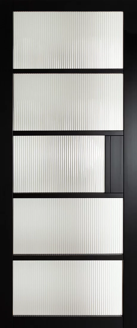 Mayfair Black Reeded Glass
