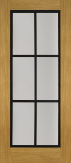 Shaker Black-on-Oak Opal Glass