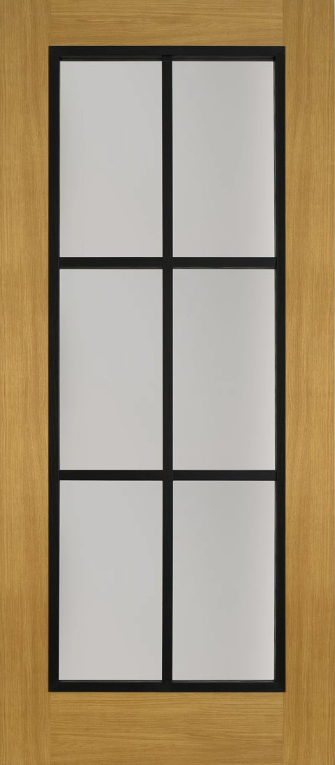 Shaker Black-on-Oak Opal Glass