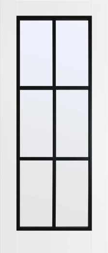 Shaker Black-on-White Clear Glass
