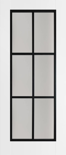 Shaker Black-on-White Opal Glass