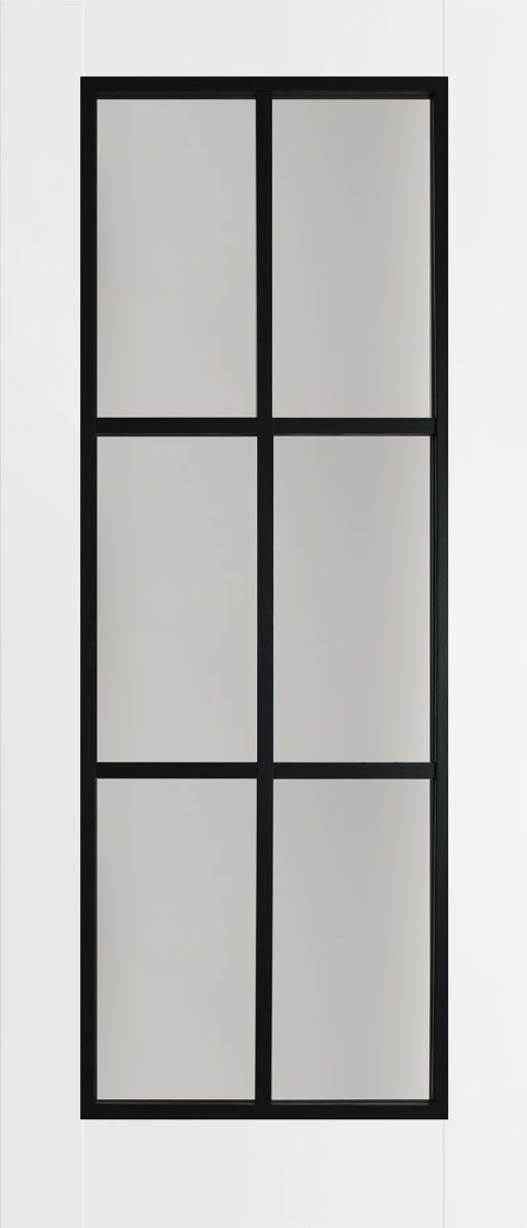 Shaker Black-on-White Opal Glass