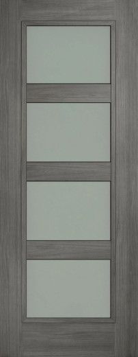 Shaker Grey 4 Panel Opal Glass