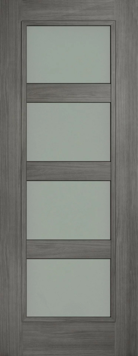 Shaker Grey 4 Panel Opal Glass