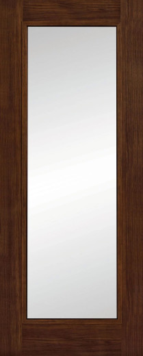 Shaker Walnut Clear Glass