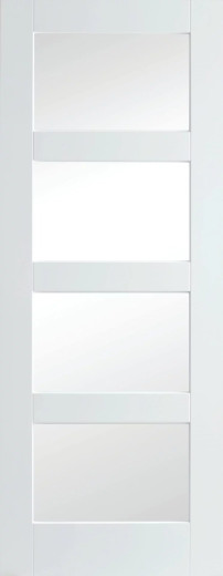 Shaker White Clear Glass